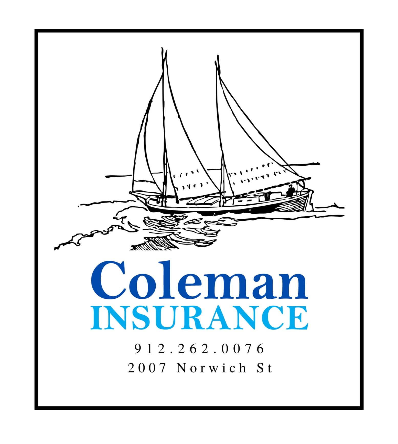 Coleman Insurance Logo and Sail Boat